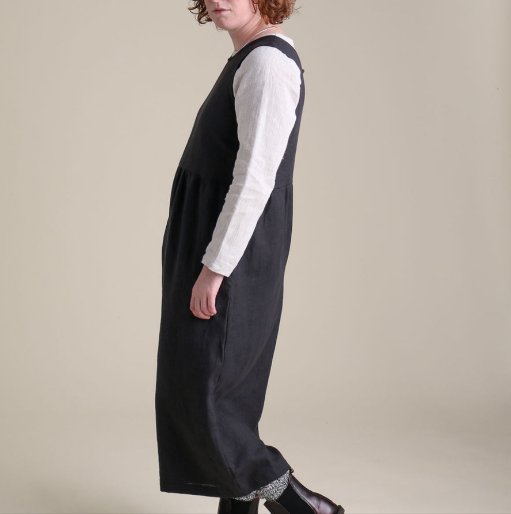Conscious Clothing Linen Backyard Jumpsuit in Black size XL